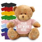 Printed 22cm Edward I Bear with coloured t-shirt