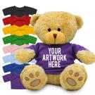 Printed 22cm Edward II Bear with coloured t-shirt
