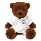 Printed 18cm James I Bear with Dressing Gown