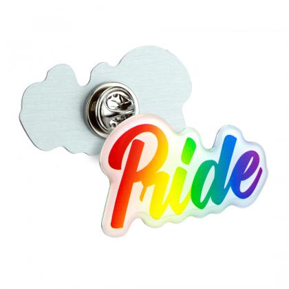 Bespoke aluminium clutch pin badge