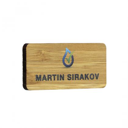 Bamboo name badge