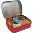 Flat hinged tin with jelly beans