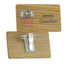 Real wood name badge