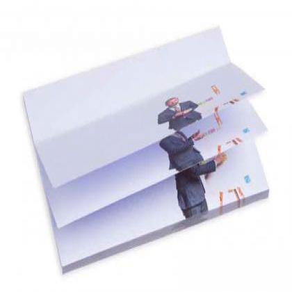 VARIABLE PRINT STICKY NOTE 105x75mm A7 PAD in White