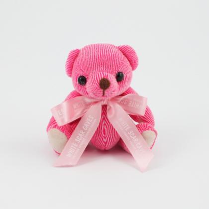 12.5cm Raspberry Candy bear Bow