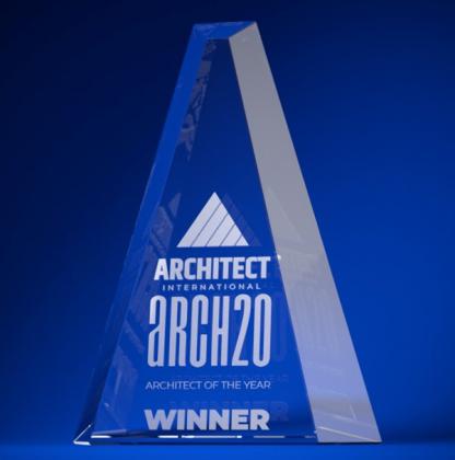 Glass Crystal Arrow Award or Trophy