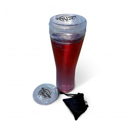 BlockTek Branded Anti Spiking Drink Protector and Branded Pouch- reusable- 10% recycled plastic