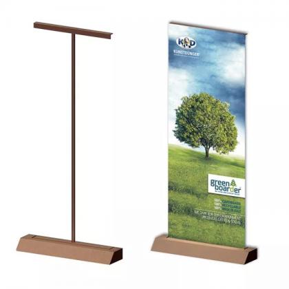 Green Cardboard Roller Banner Stand