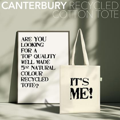 Canterbury Eco 5oz Recycled Cotton Tote Shopper