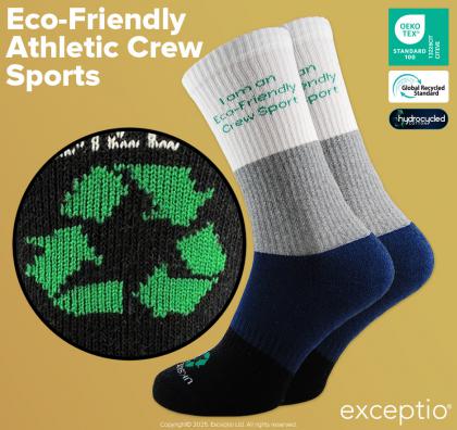Eco-Friendly Athletic Crew Sport Socks