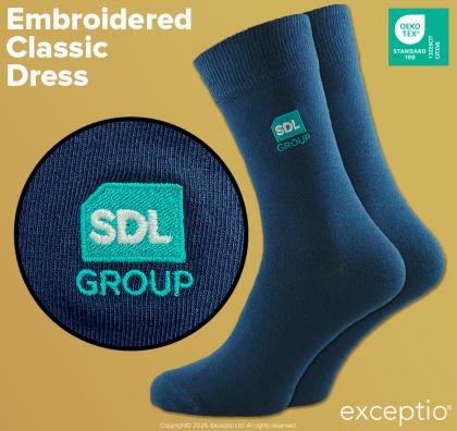 Embroidered Classic Dress Socks with Low Starting Volumes