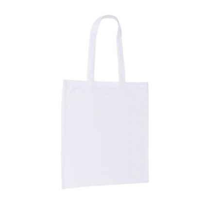 8Oz cotton Shopper in White, 38 x 42 cm