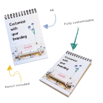 A6 plantable notepad with pencil