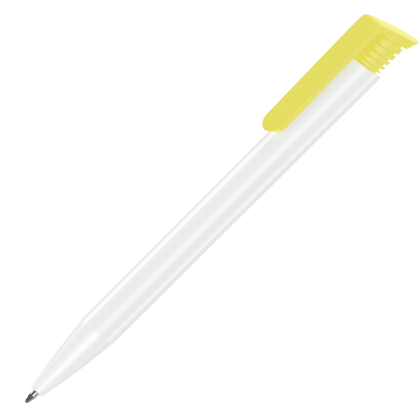 Albion Ballpoint Pen - White - Yellow