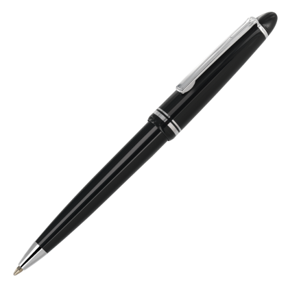 Alpine Chrome Ballpoint Pen - Black - Silver Trim