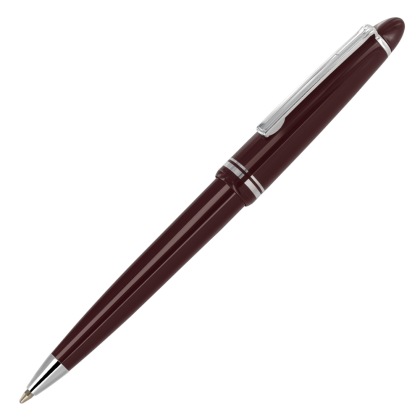 Alpine Chrome Ballpoint Pen - Burgundy - Silver Trim