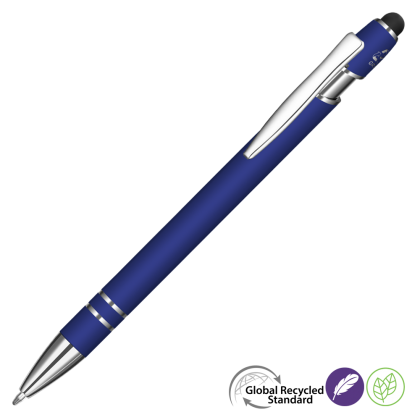 Astra-I Soft Feel GRS Recycled Metal Ballpoint Pen - Royal Blue