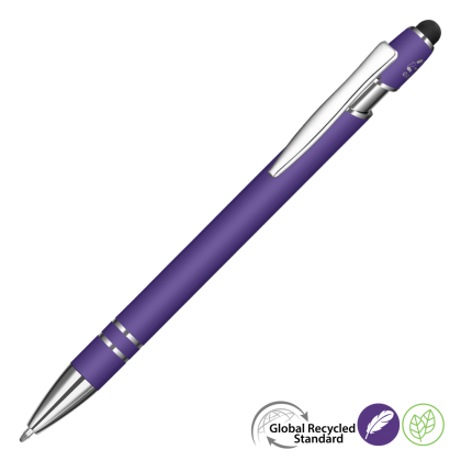 Astra-I Soft Feel GRS Recycled Metal Ballpoint Pen - Purple