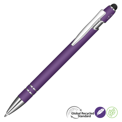 Astra-I Soft Feel GRS Recycled Metal Ballpoint Pen - Dark Purple