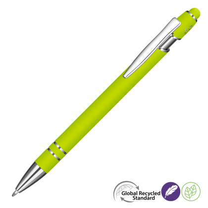 Astra-I Soft Feel GRS Recycled Metal Ballpoint Pen - Light Green