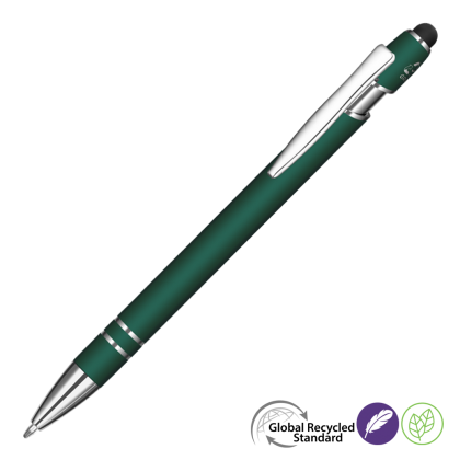 Astra-I Soft Feel GRS Recycled Metal Ballpoint Pen - Dark Green