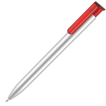 Absolute Argent Ballpoint Pen - Silver - Red