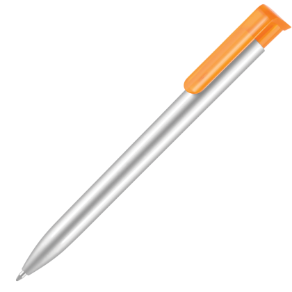 Absolute Argent Ballpoint Pen - Silver - Orange