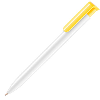 Absolute Extra Ballpoint Pen - White - Yellow (Blue Ink)