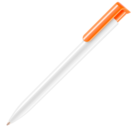 Absolute Extra Ballpoint Pen - White - Orange (Blue Ink)