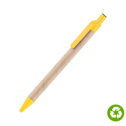 Biosense Recycled Paper Ballpoint Pen - Yellow