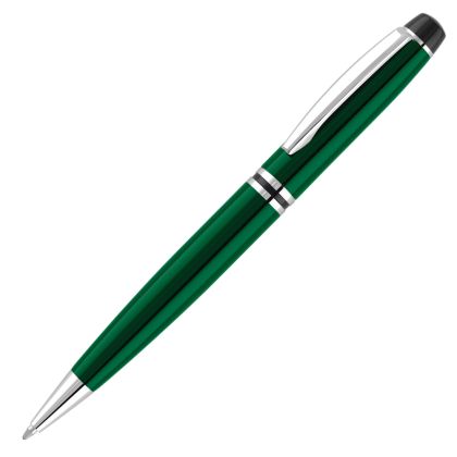 Churchill Metal Ballpoint Pen - Green - Silver