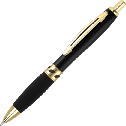 Contour Deco Oro Metal Ballpoint Pen - Black - Gold