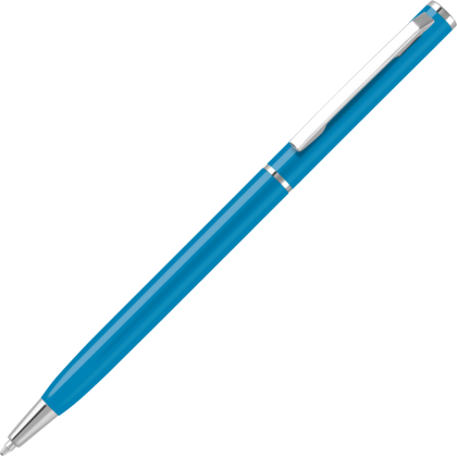 Cheviot Fashion Metal Ballpoint Pen - Light Blue