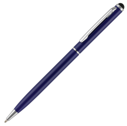 Cheviot-i Metal Ballpoint Pen With Stylus - Blue - Silver