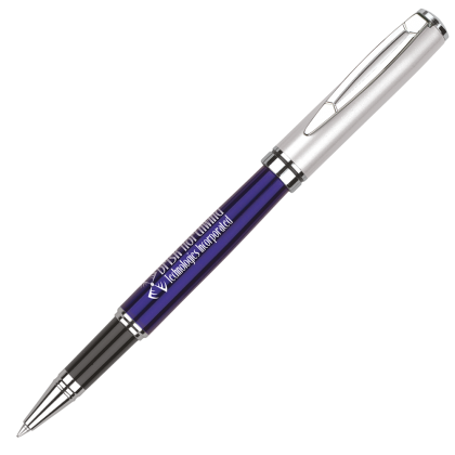 Consul Metal Rollerball Pen - Blue - Silver