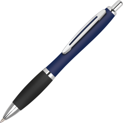 Contour Metal Soft Feel Ballpoint Pen - Blue