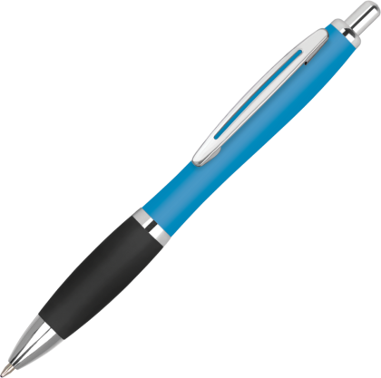 Contour Metal Soft Feel Ballpoint Pen - Light Blue