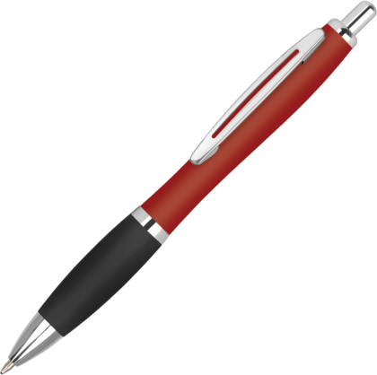 Contour Metal Soft Feel Ballpoint Pen - Red