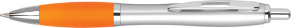 Contour Argent Ballpoint Pen - Silver - Orange
