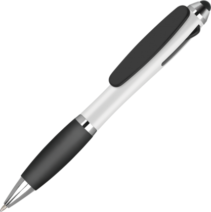 Contour Tricolour Ballpoint Pen with Stylus - Black