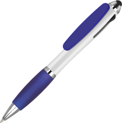 Contour Tricolour Ballpoint Pen with Stylus - Blue