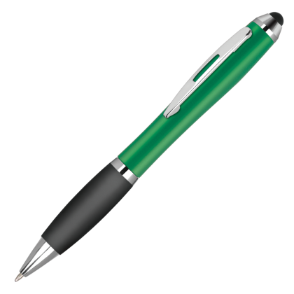 Contour-i Metallic Frost Ballpoint Pen with Stylus - Green