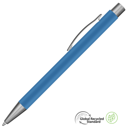 Ergo Soft Feel GRS Recycled Ballpoint Pen - Light Blue