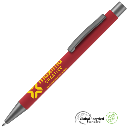 Ergo Soft Feel GRS Recycled Ballpoint Pen - Red