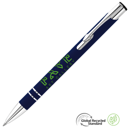 Electra GRS Recycled Soft Feel Metal Ballpoint Pen - Dark Blue
