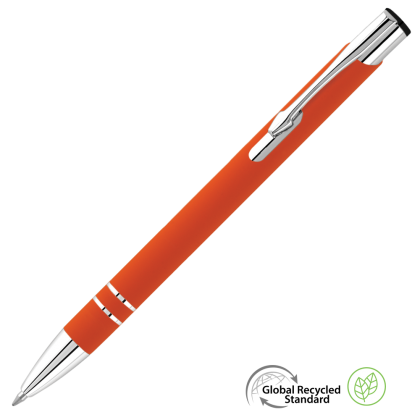 Electra GRS Recycled Soft Feel Metal Ballpoint Pen - Orange