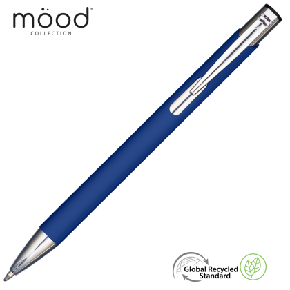 Mood GRS Recycled Soft feel Metal Ballpoint Pen - Royal Blue