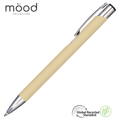 Mood GRS Recycled Soft feel Metal Ballpoint Pen - Pastel Yellow