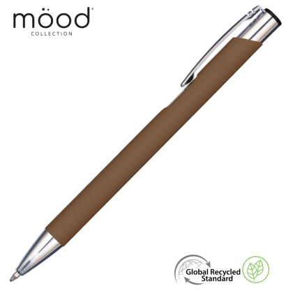 Mood GRS Recycled Soft feel Metal Ballpoint Pen - Brown