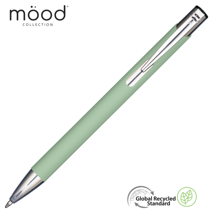 Mood GRS Recycled Soft feel Metal Ballpoint Pen - Pastel Green